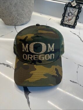OTTO Olive Green Camo Mesh Back Trucker Hat